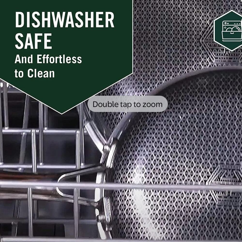 HexClad Hybrid Nonstick 12-Inch Frying Pan with Tempered Glass Lid Good Used - Picture 4 of 11